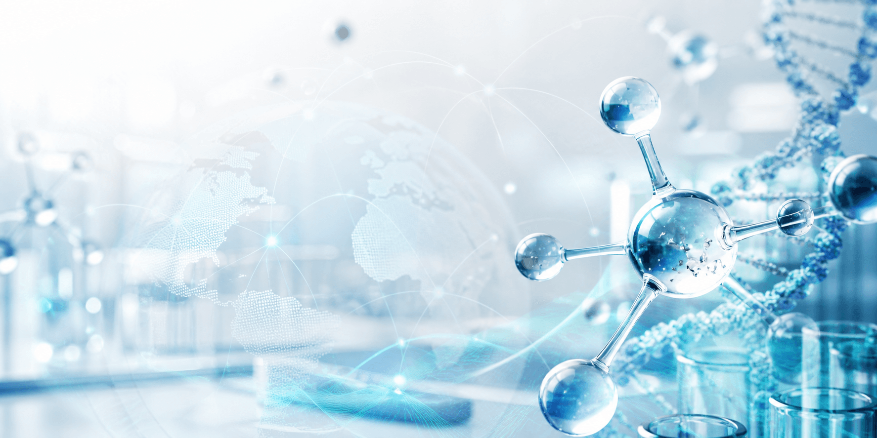 Abstract life science network visual
